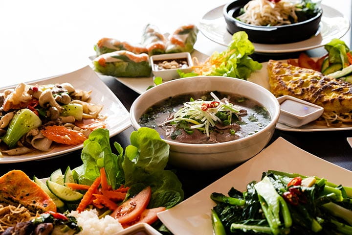 Variedad de platos de la cocina vietnamita