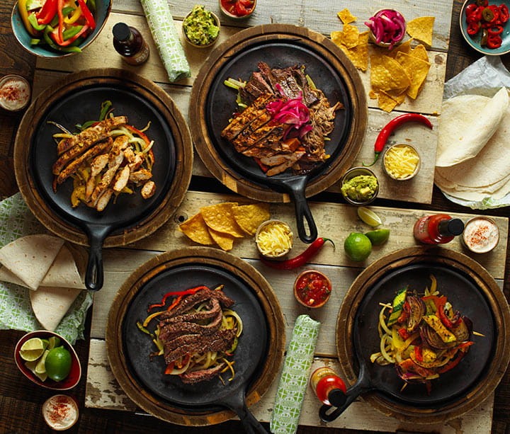 Variedad de comida mexicana disponible en Just-Eat
